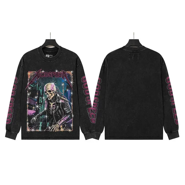 Godspeed Graphic Print Long-Sleeve Crewneck T-Shirt 6