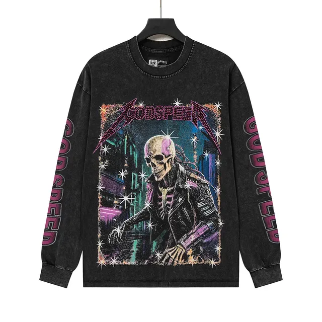 Godspeed Graphic Print Long-Sleeve Crewneck T-Shirt 7