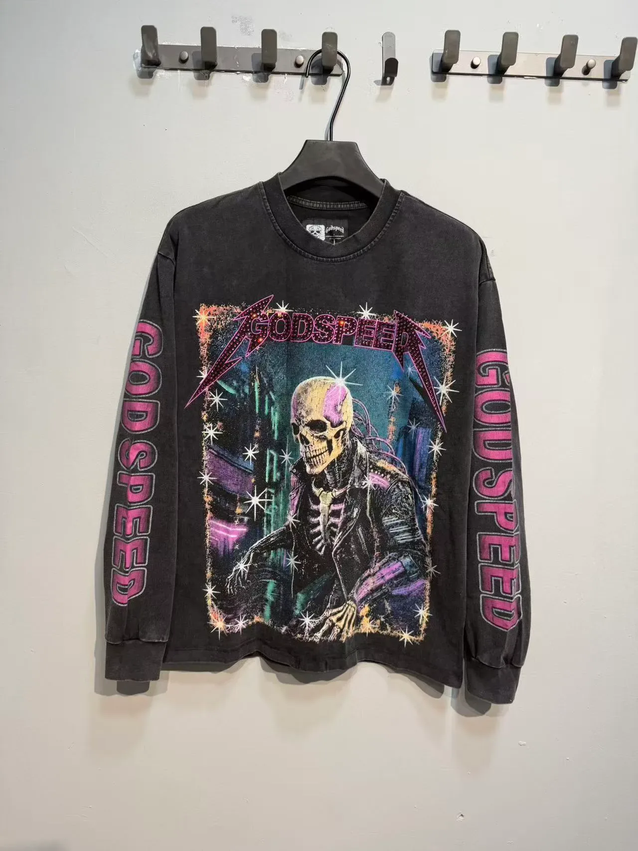 Godspeed Graphic Print Long-Sleeve Crewneck T-Shirt 10