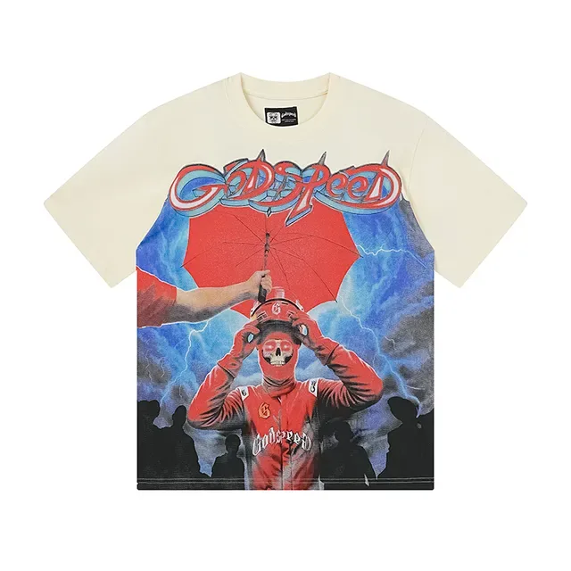 Godspeed Graphic Print Racing Theme T-Shirt 2