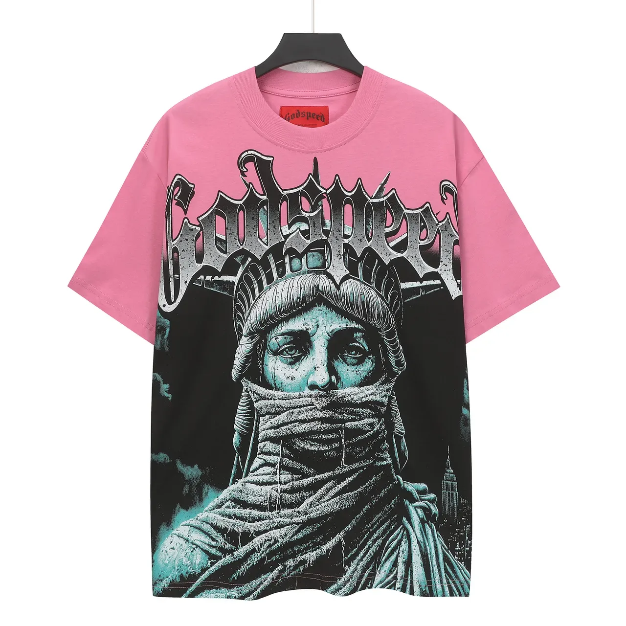 Godspeed Oversized Graphic Print Pink T-Shirt 2