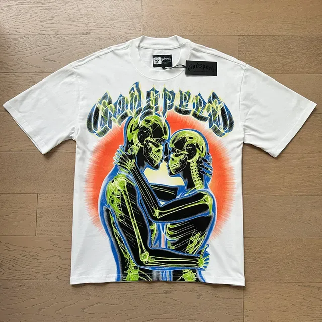 Godspeed Skeleton Embrace Graphic Print T-Shirt 2