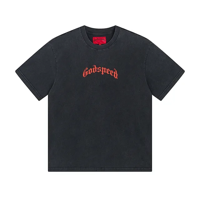 Godspeed Skull Floral Graphic Oversized Black T-Shirt 2