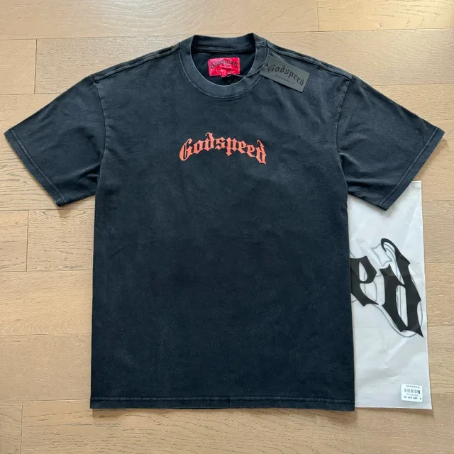 Godspeed Skull Floral Graphic Oversized Black T-Shirt 5