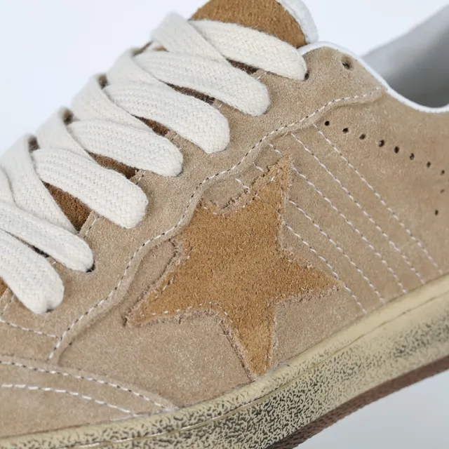 Golden Goose Super-Star Chaussures Lifestyle Beige En Daim Usé 6
