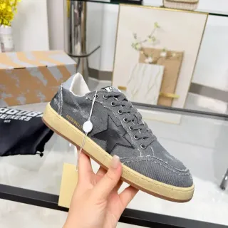 Golden Goose Super-Star Distressed Denim Gray Lifestyle Sneakers