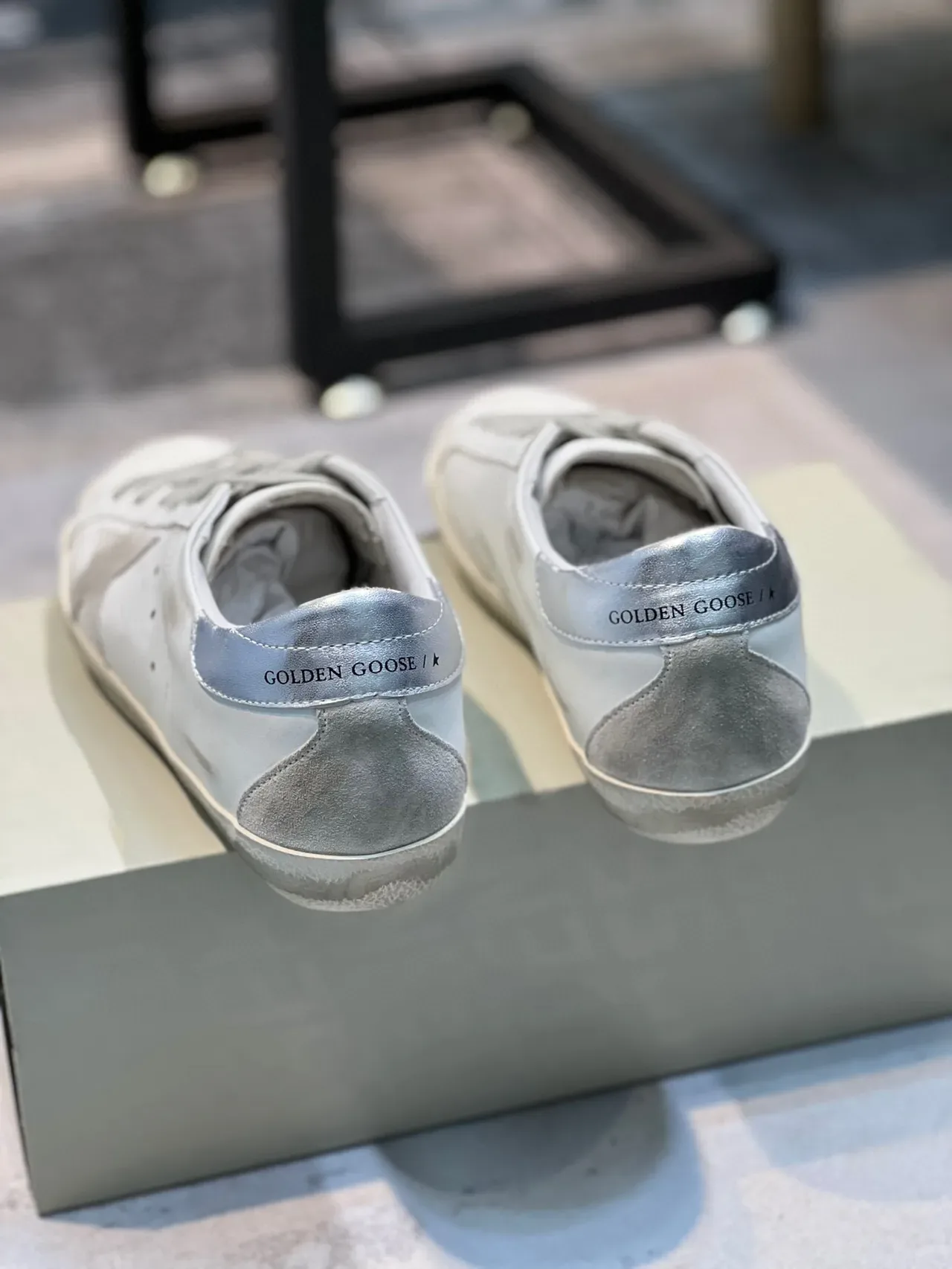 Golden Goose Superstar Distressed White Star Sneakers Lifestyle 2
