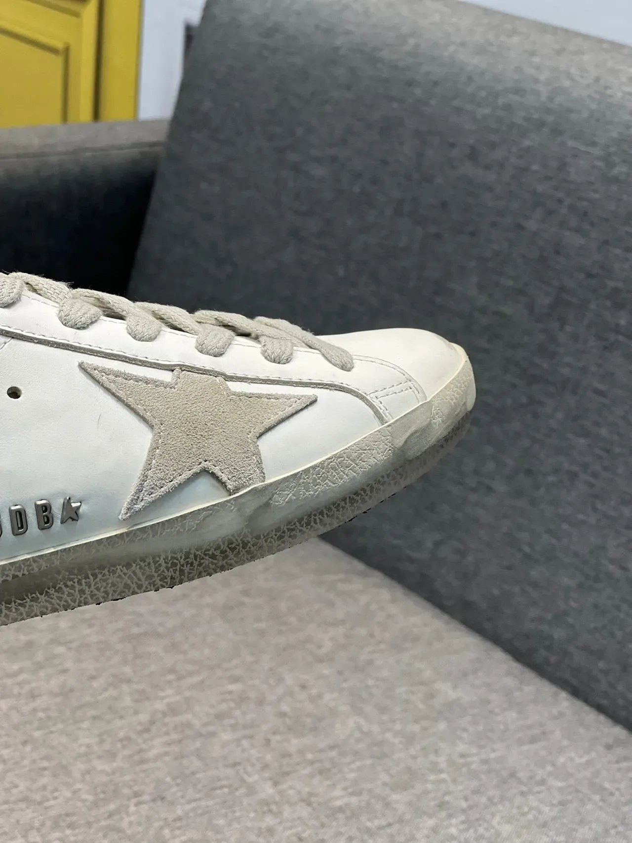 Golden Goose Superstar Distressed White Star Sneakers Lifestyle 3