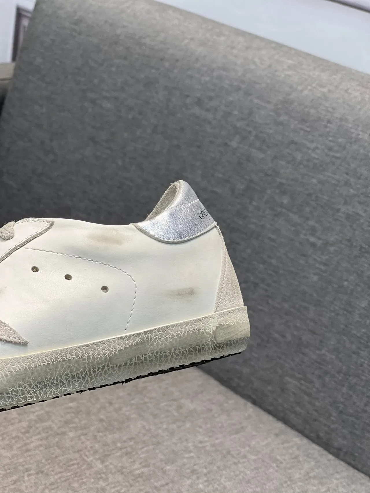 Golden Goose Superstar Distressed White Star Sneakers Lifestyle 8