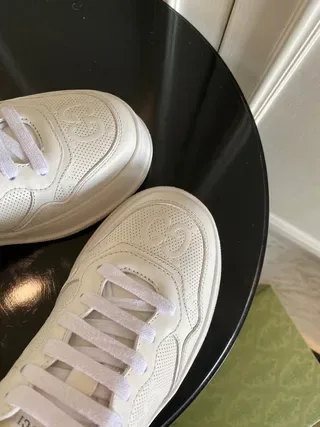 Gucci Ace Embossed Interlocking G White Lifestyle Sneakers 3