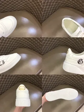 Gucci Ace White Gothic Logo Platform Lifestyle Sneakers 2