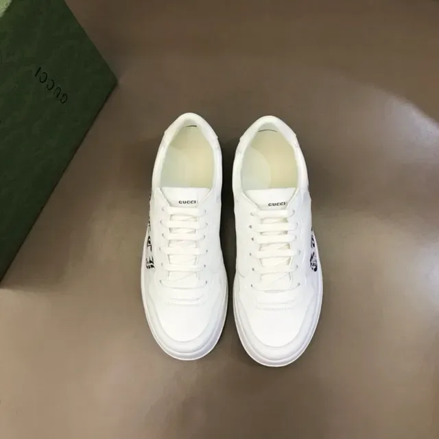 Gucci Ace White Gothic Logo Platform Lifestyle Sneakers 7