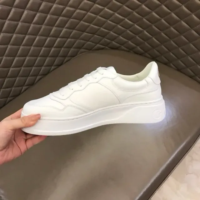 Gucci Ace White Gothic Logo Platform Lifestyle Sneakers 9