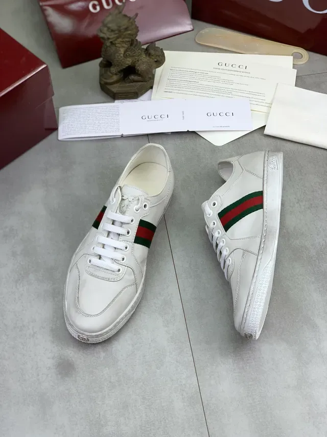 Gucci Ace White Web Stripe Lifestyle Sneakers 5