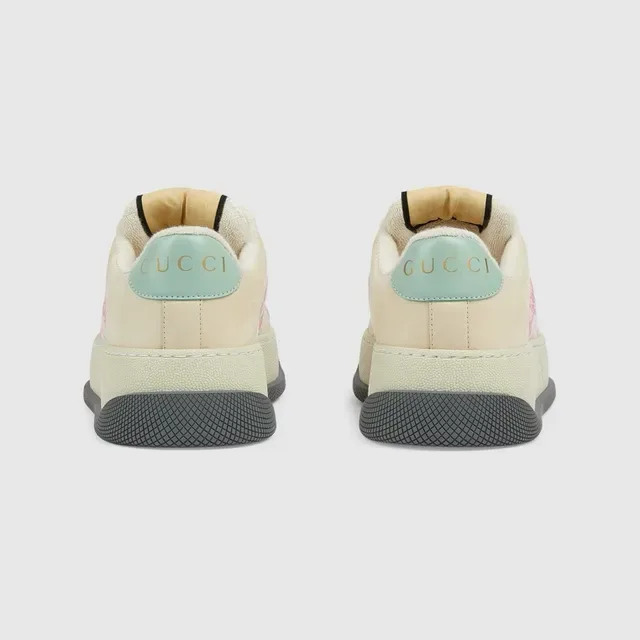 Gucci Beige Pink Platform Sole Multicolor Paneling Lifestyle Sneakers 5