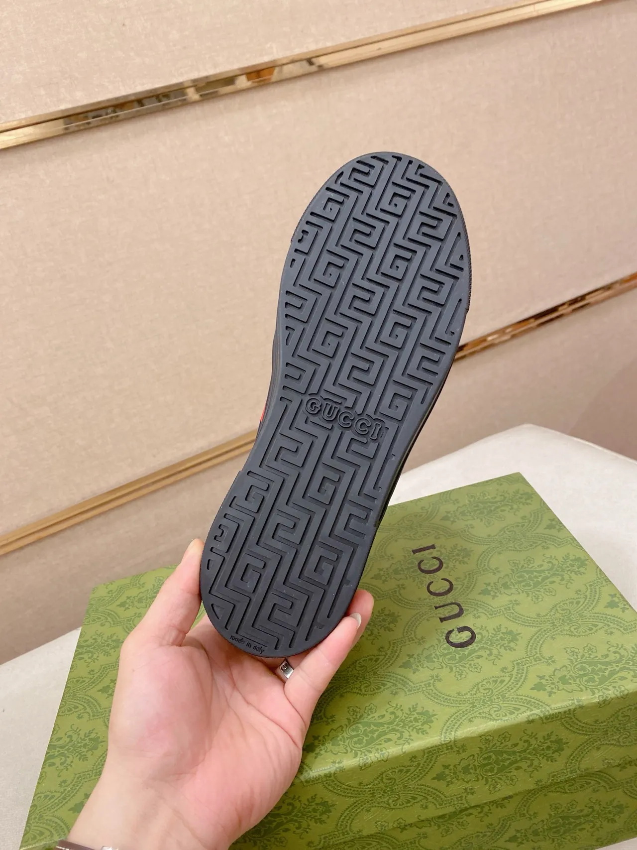 Gucci Blue Black GG Monogram Canvas Web Stripe Detail Lifestyle Sneakers 3