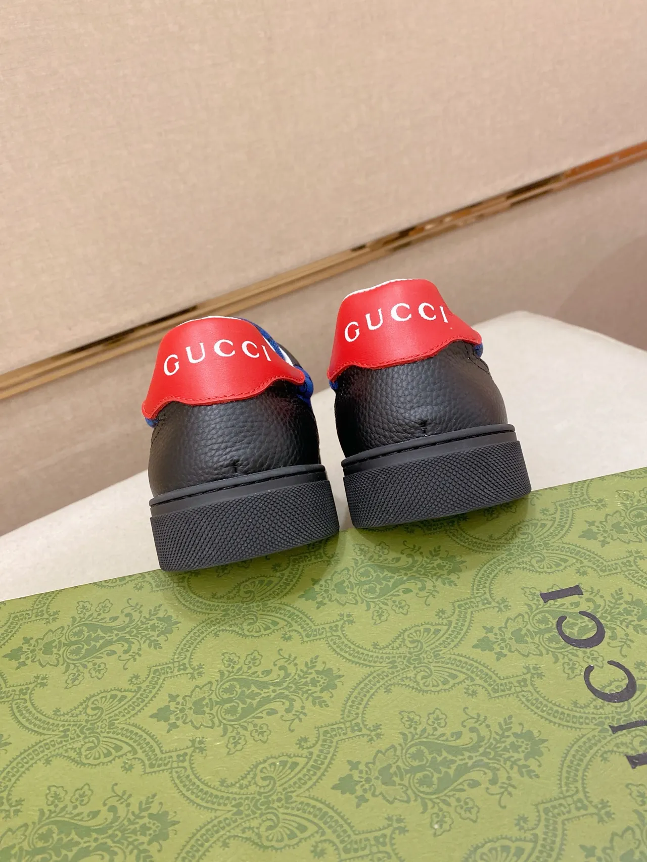 Gucci Blue Black GG Monogram Canvas Web Stripe Detail Lifestyle Sneakers 4