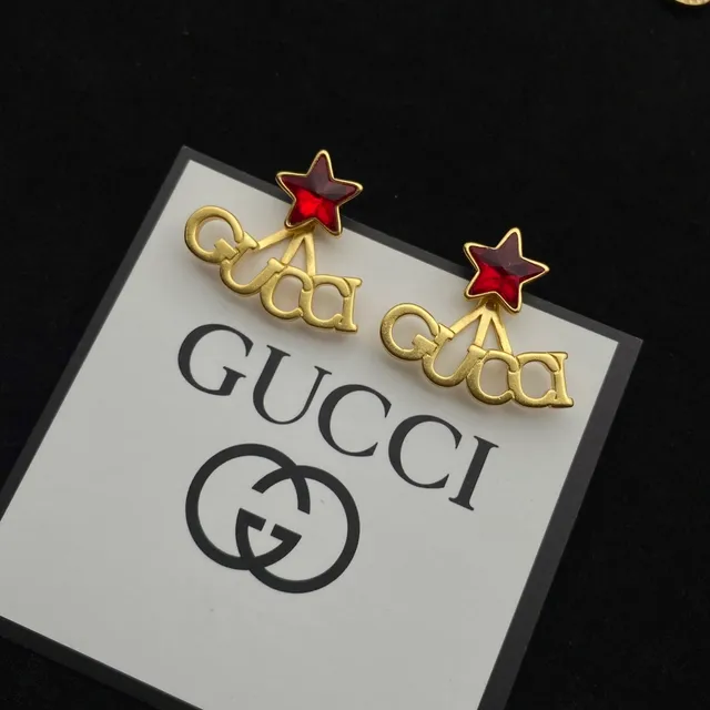 Gucci Jardin Chaîne Or Rouge Émaillée Étoiles Collier 4