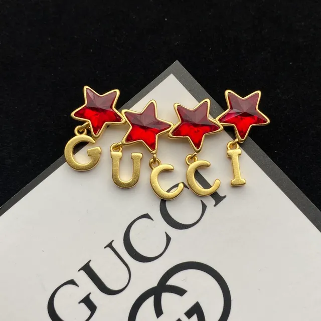 Gucci Jardin Chaîne Or Rouge Émaillée Étoiles Collier 8