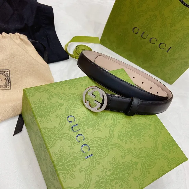 Gucci GG Marmont Black Leather Belt 3