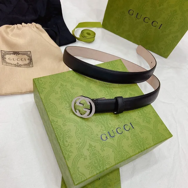 Gucci GG Marmont Black Leather Belt 9