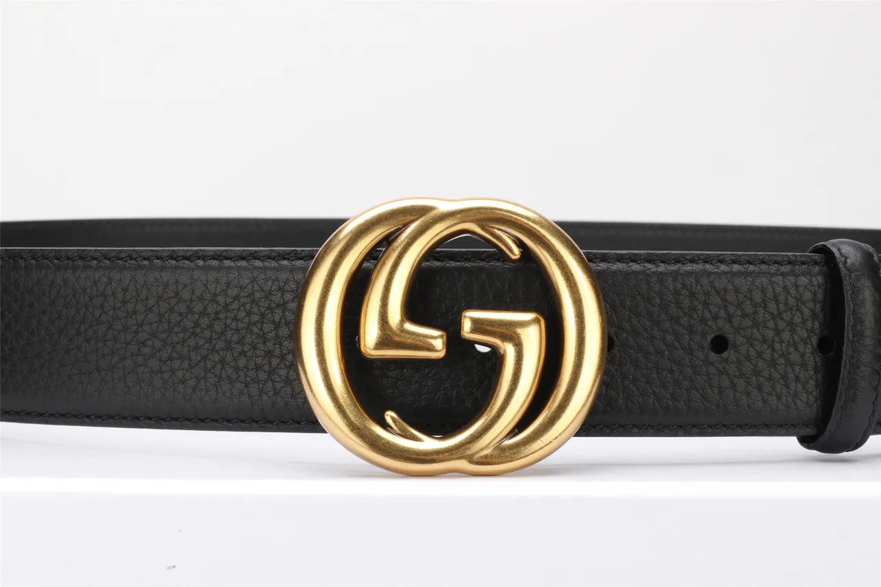 Gucci GG Marmont Black Pebbled Leather Belt 11