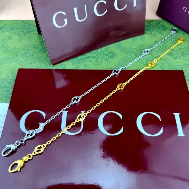 Gucci GG Marmont Gold-Tone Double G Charm Bracelet 6