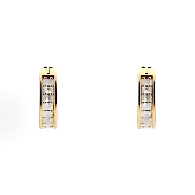 Gucci GG Marmont Interlocking G Crystal Hoop Earrings 8