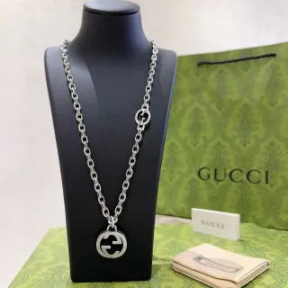Gucci GG Marmont Interlocking G Pendant Necklace