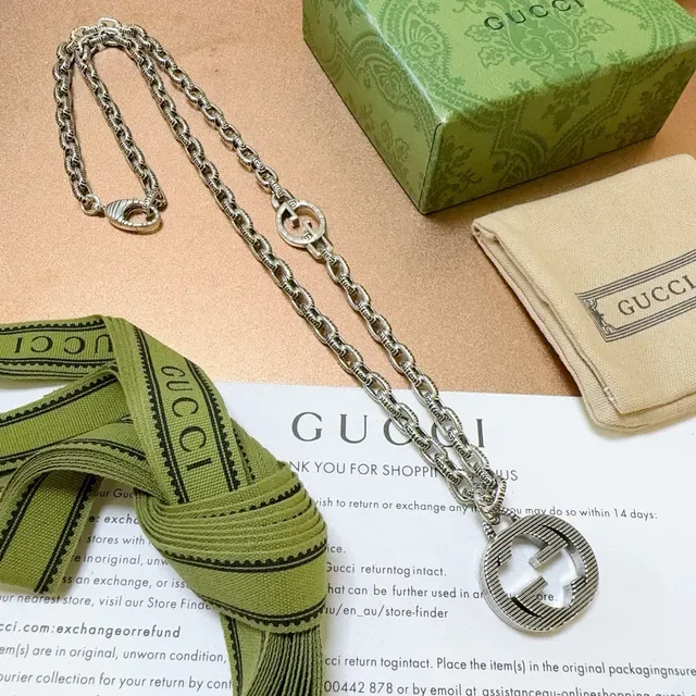 Gucci GG Marmont Interlocking G Pendant Necklace 3