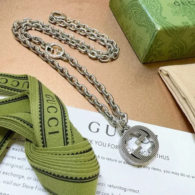 Gucci GG Marmont Interlocking G Pendant Necklace 5