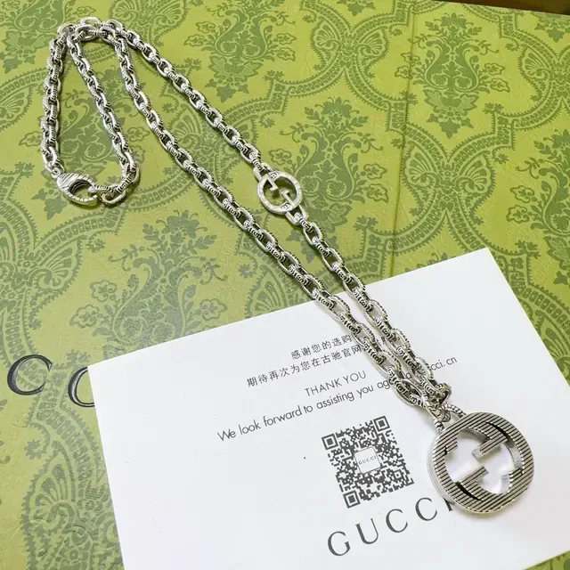 Gucci GG Marmont Interlocking G Pendant Necklace 6
