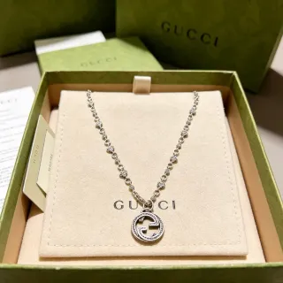 Gucci GG Marmont Interlocking G Pendant Necklace