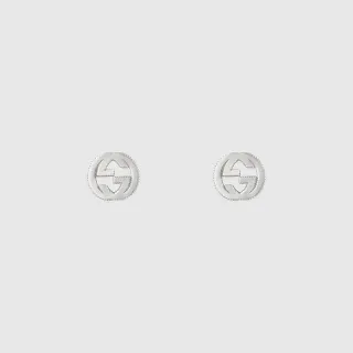 Gucci GG Marmont Interlocking G Silver Stud Earrings