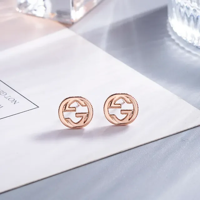 Gucci GG Marmont Interlocking G Silver Stud Earrings 4