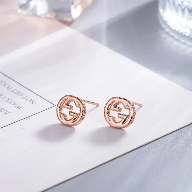Gucci GG Marmont Interlocking G Silver Stud Earrings 5