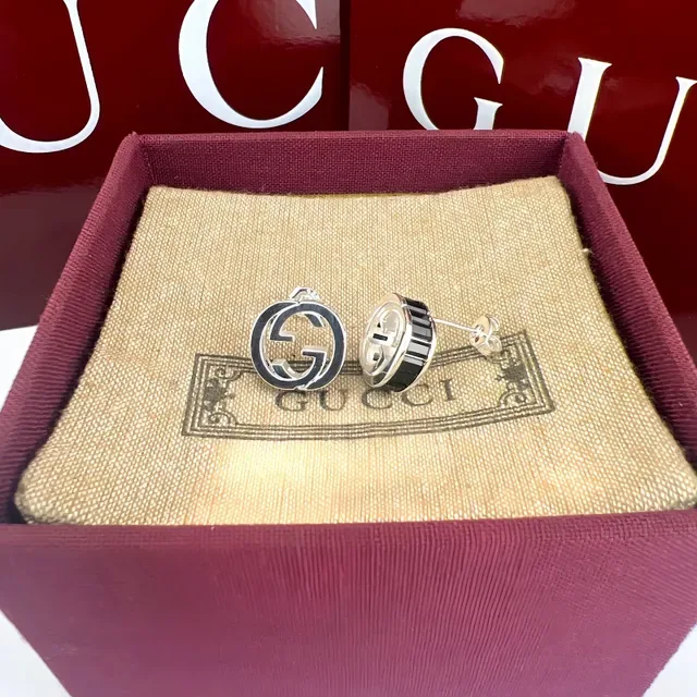 Gucci GG Marmont Interlocking G Stud Earrings 3