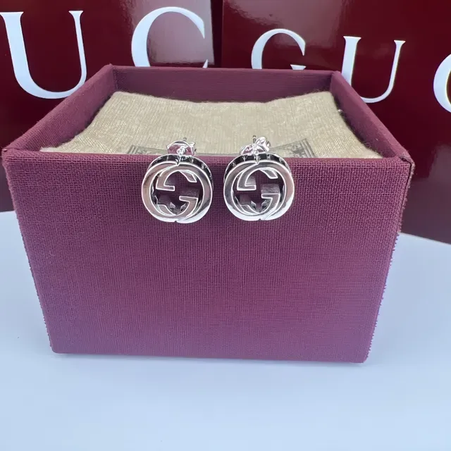 Gucci GG Marmont Interlocking G Stud Earrings 5
