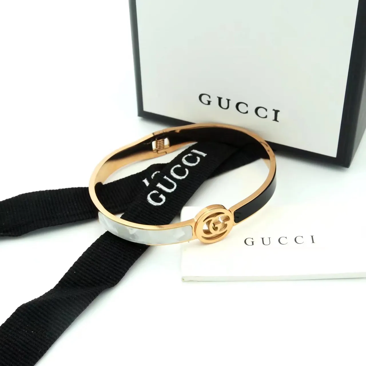 Gucci GG Marmont Interlocking Logo Rigid Bangle Bracelets 6