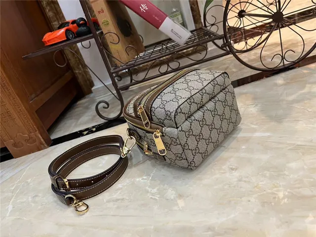 Gucci GG Marmont Mini Backpack Beige and Brown Crossbody Bag 4