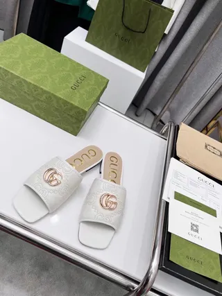 Gucci GG Marmont Quilted Leather Slippers 9