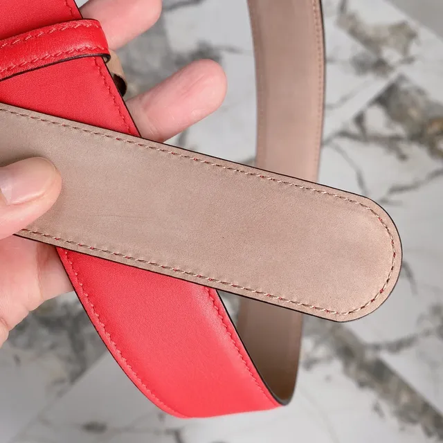 Gucci GG Marmont Red Leather Belt 4