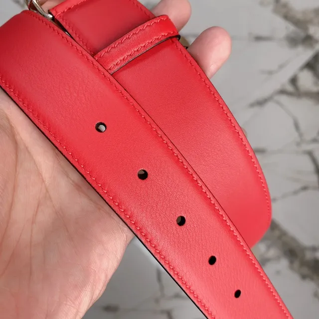 Gucci GG Marmont Red Leather Belt 6