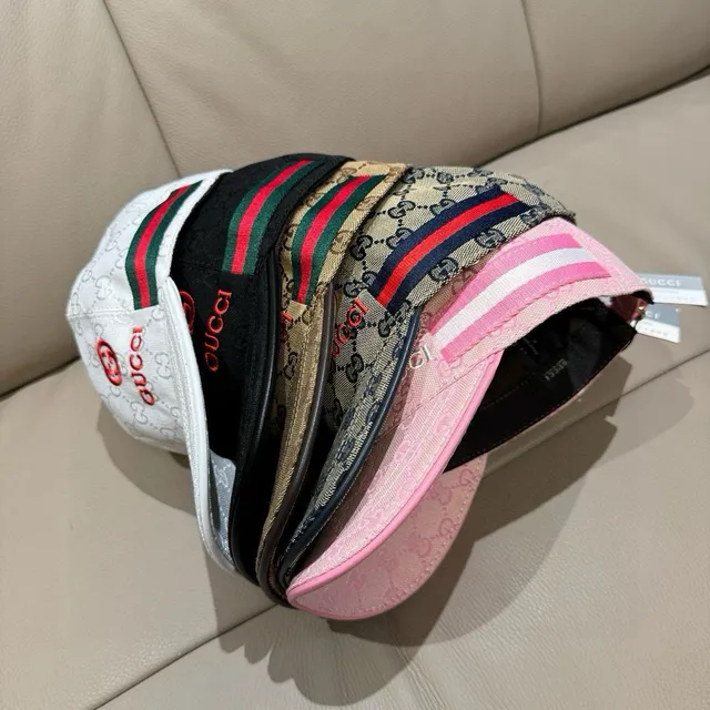 Gucci GG Monogram Embroidered Web Stripe Baseball Cap 2