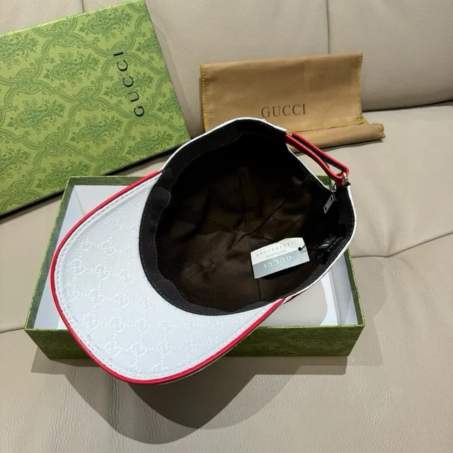 Gucci GG Monogram Embroidered Web Stripe Baseball Cap 5