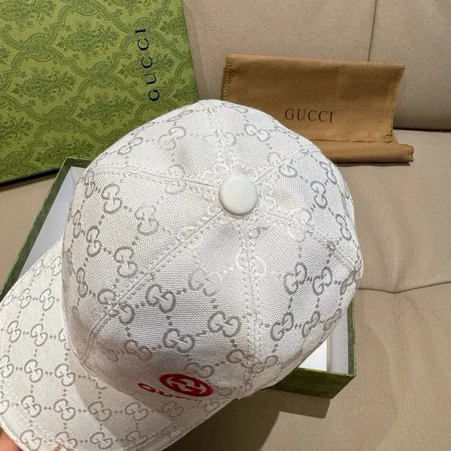 Gucci GG Monogram Embroidered Web Stripe Baseball Cap 7