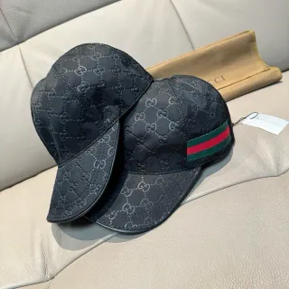 Gucci GG Monogram Web Stripe Baseball Cap