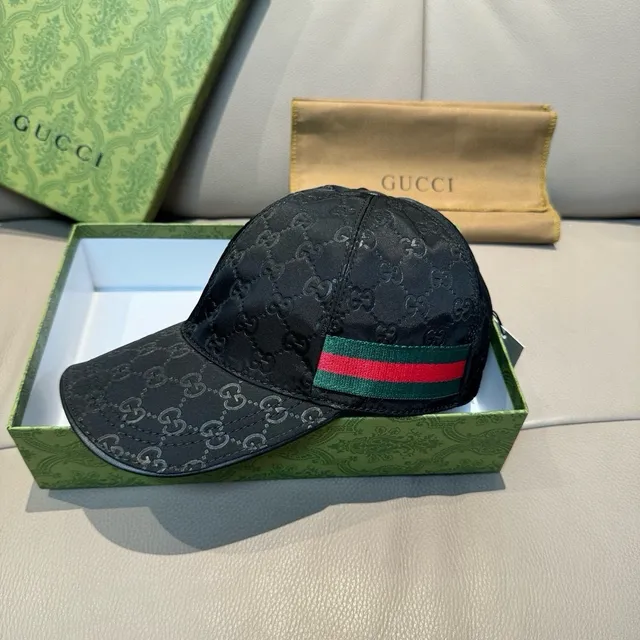 গুসি GG Monogram Web Stripe বেসবল ক্যাপ 2