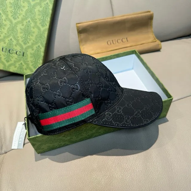গুসি GG Monogram Web Stripe বেসবল ক্যাপ 4