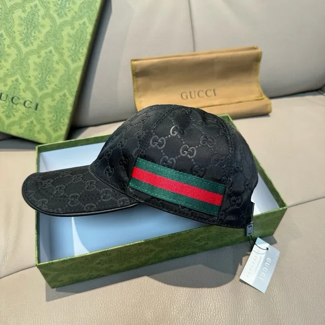 গুসি GG Monogram Web Stripe বেসবল ক্যাপ 5
